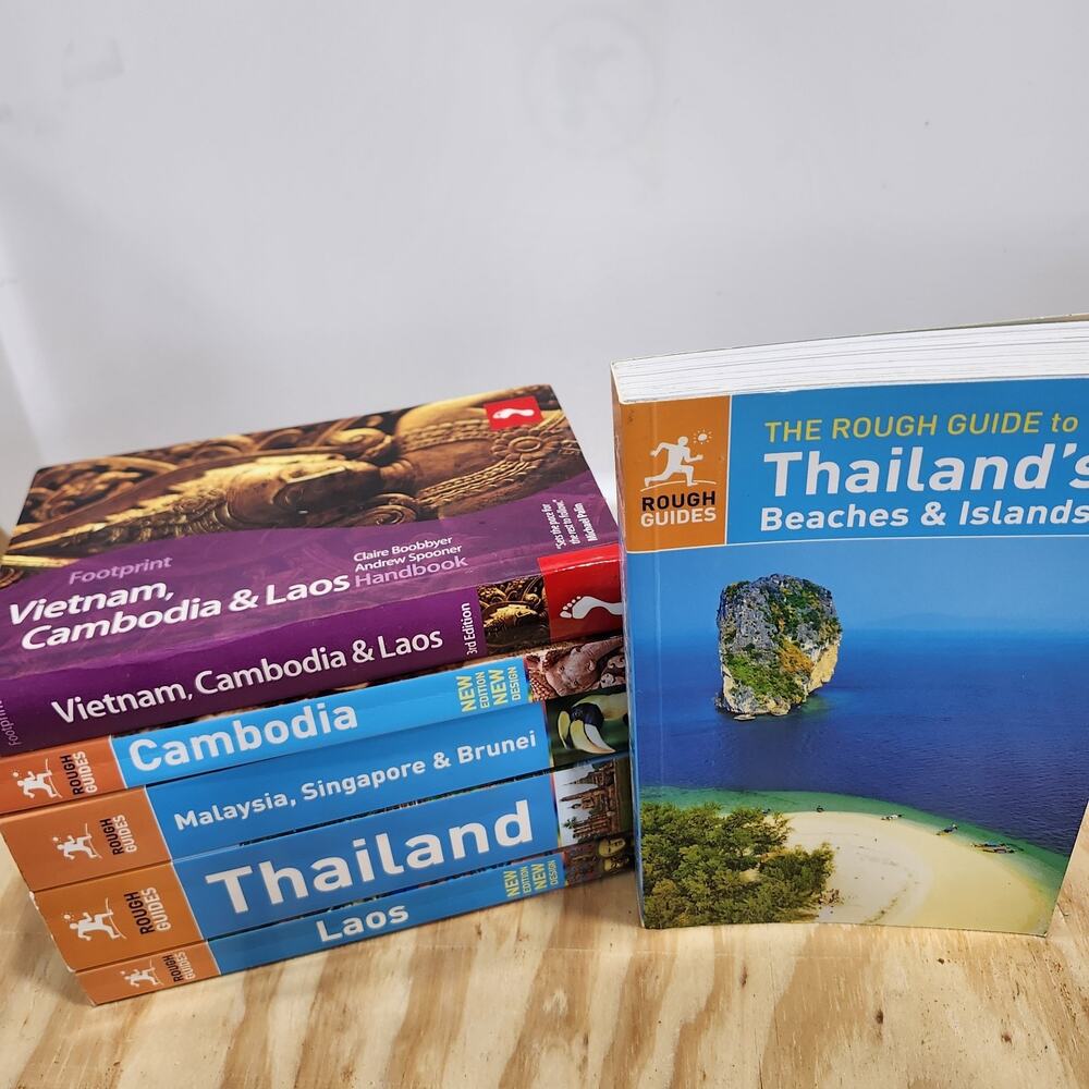 6 Southeast Asia Travel Guide Books Vietnam Thailand Cambodia Laos Malaysia GOOD